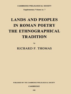 cover image of Lands and Peoples in Roman Poetry